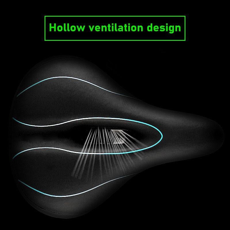 Erittäin pehmeä polkupyörän satula heijastinvalolla