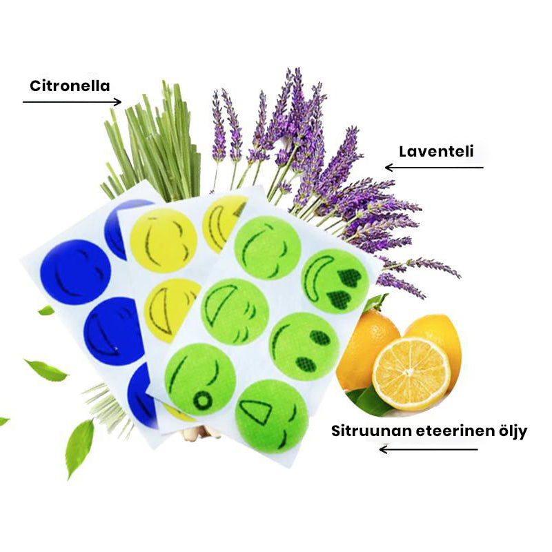 Luonnolliset hyttyskarkotin tarrat