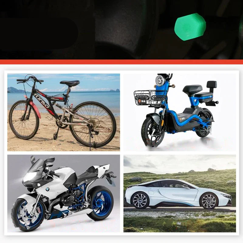 Universaali fluoresoiva renkaan venttiilin korkit