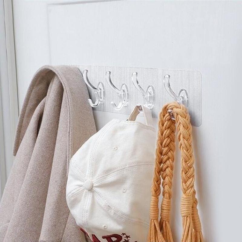 Läpinäkyvät seinäkoukut 5kpl