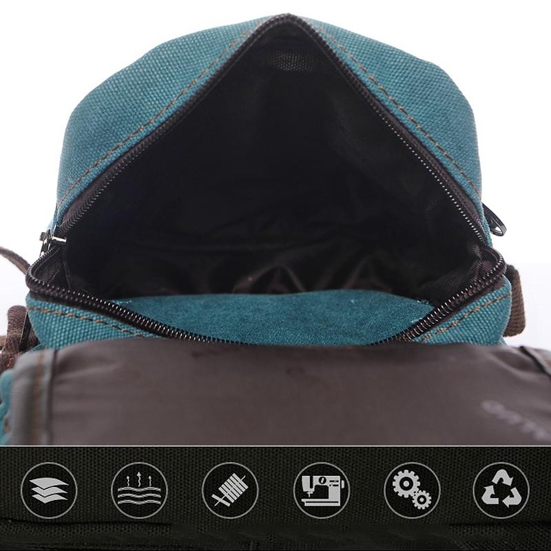 Miesten rento kangas vyötärö laukku