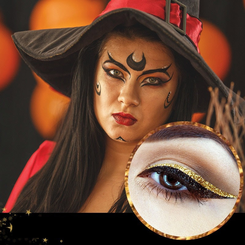 Uudelleenkäytettävät Tekoripsi ja Eyeliner-tarrat  (4 paria)