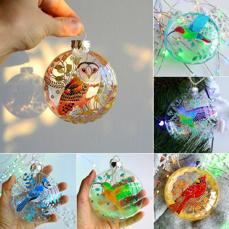 Joulukuusenkoriste, 6 erilaista lintufiguuria