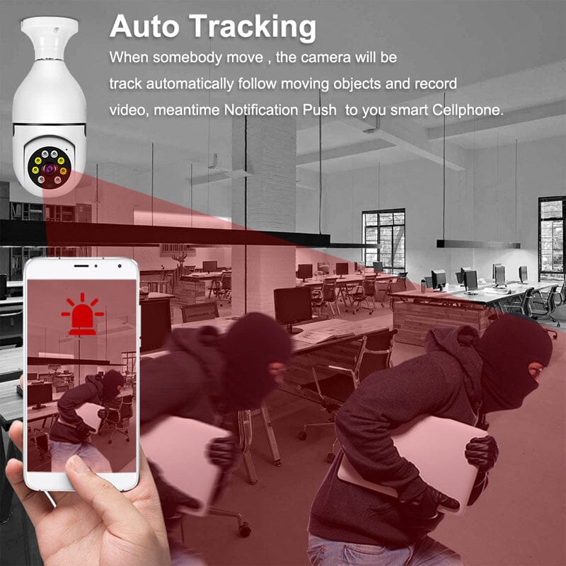 Langaton Wifi hehkulamppu turvakamera