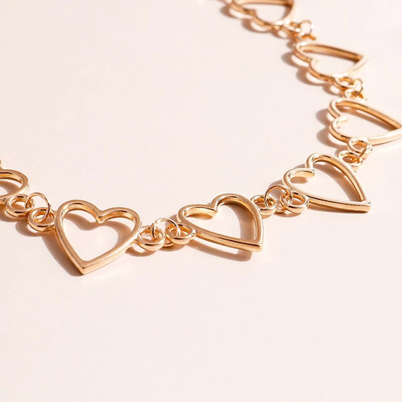 Korealainen Sweet Love Heart Choker Kaulakoru