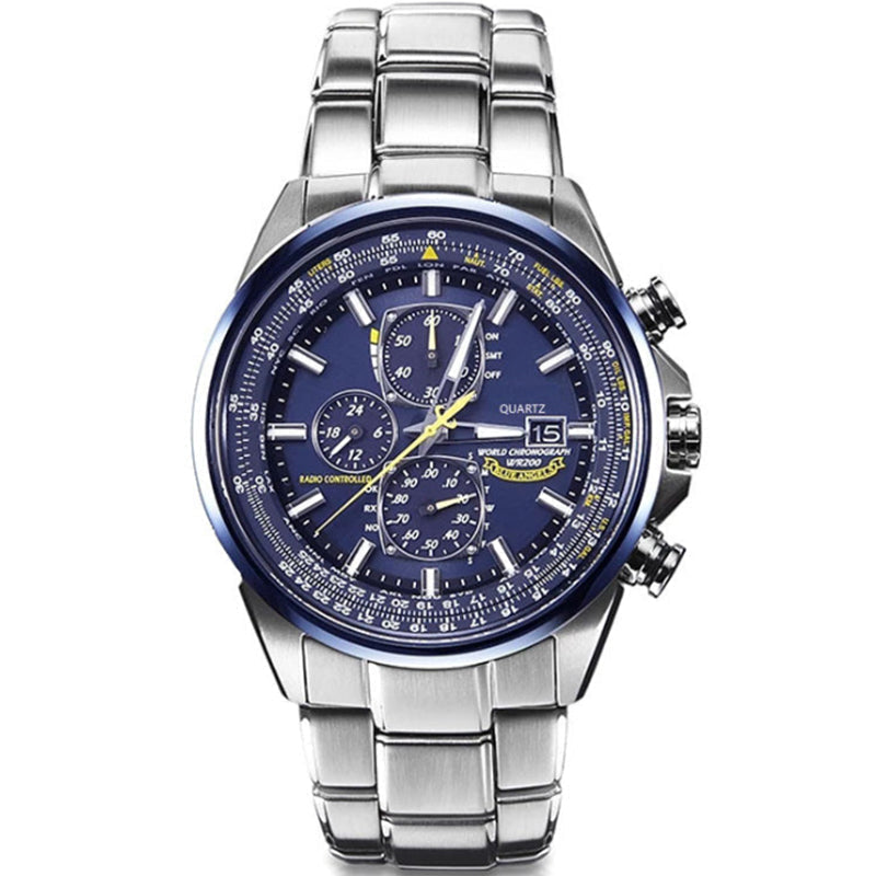 Miesten monikäyttöinen kvartsikello useilla painikkeilla