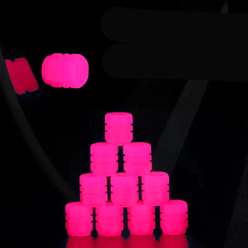 Universaali fluoresoiva renkaan venttiilin korkit