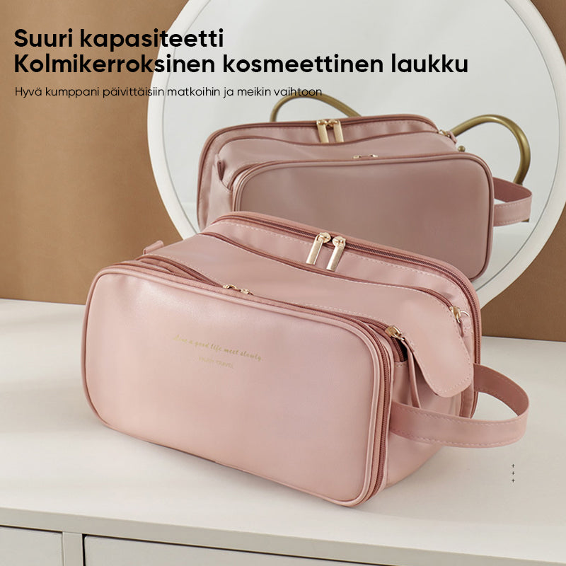 Tilava matkakosmetiikkalaukku