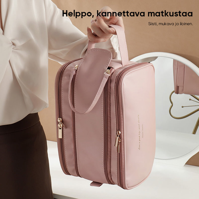 Tilava matkakosmetiikkalaukku