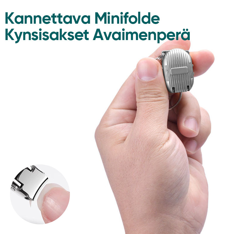 Kannettava Mini-taitettava kynsileikkuri-avaimenperä