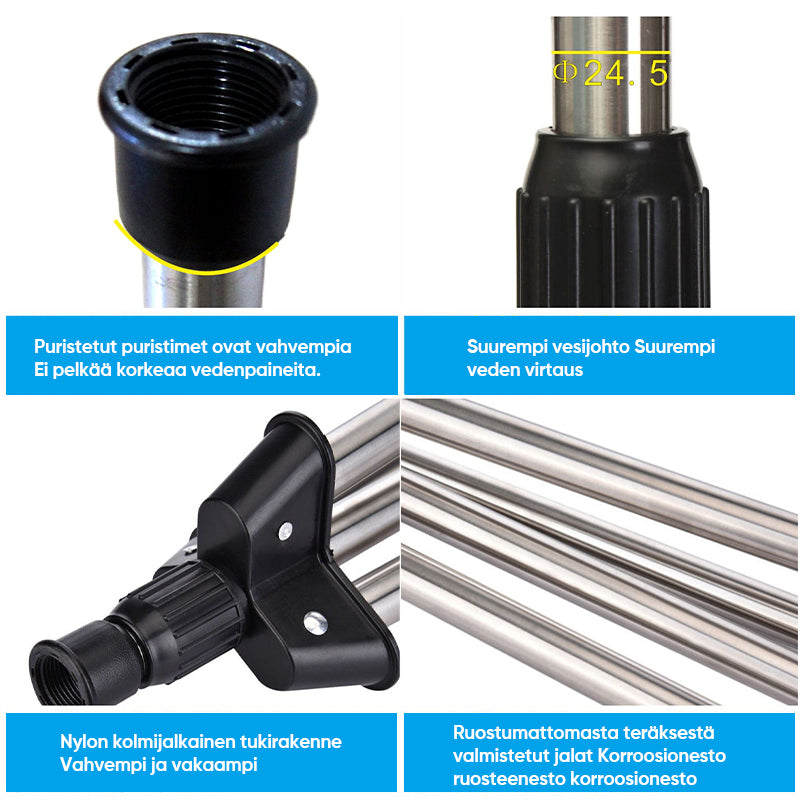 Pyörivä kolmijalkainen sprinkleri
