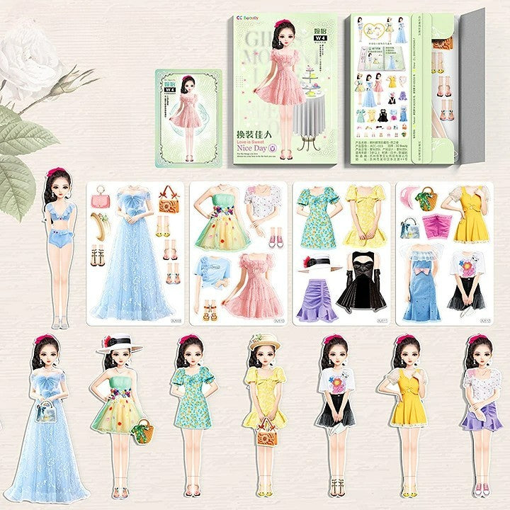 👗Magneettinen prinsessa pukeutua paperinukke👸