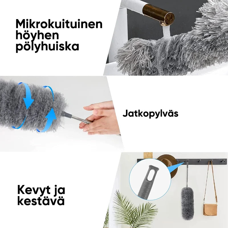 Mikrokuitupölyhuiska teleskooppivarrella