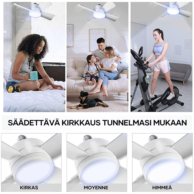 Kattotuuletin LED-valolla