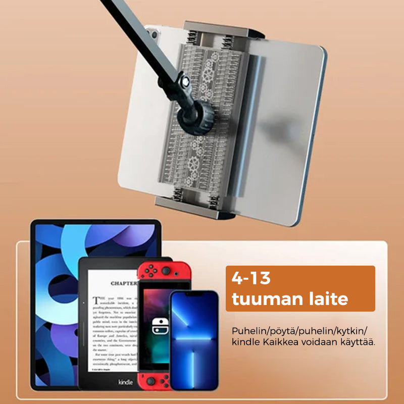 Sänkyyn kiinnitettävä puhelin/tablettiteline