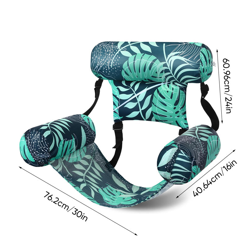 Kolmoisputkinen taitettava puhallettava allastuoli / hammock