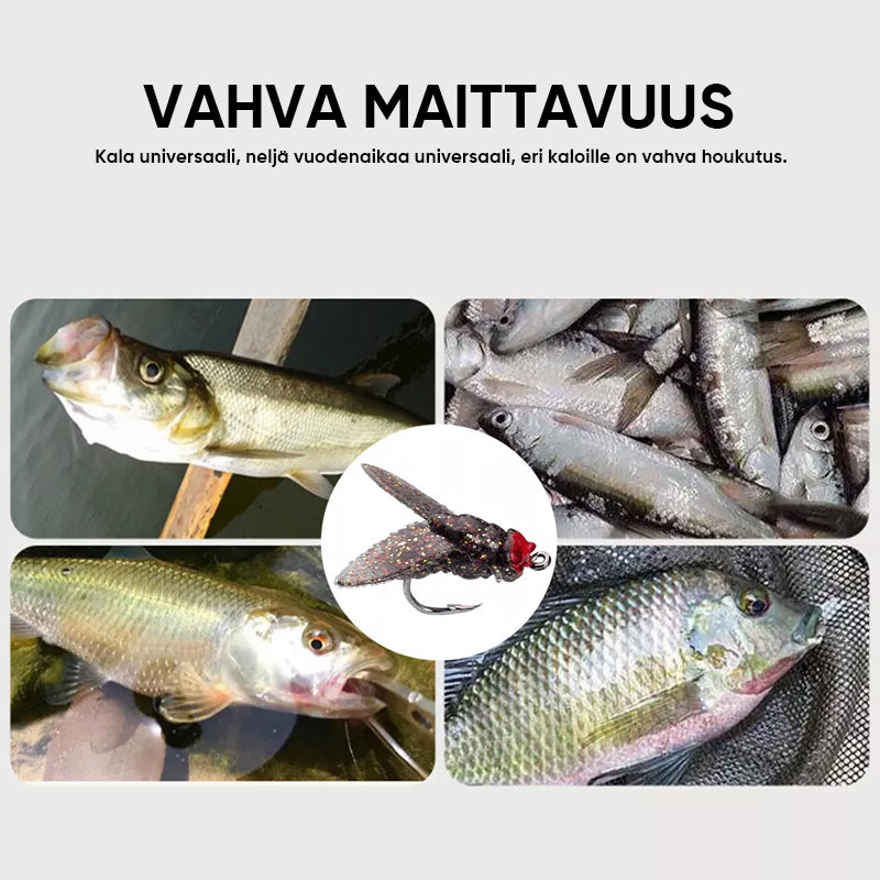 Bioninen perhokalastuksen syötti