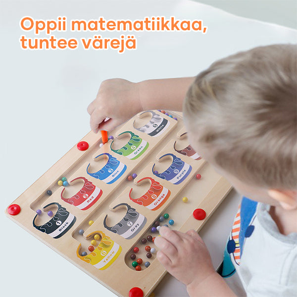 Magneettinen väri- ja numerolabyrintti