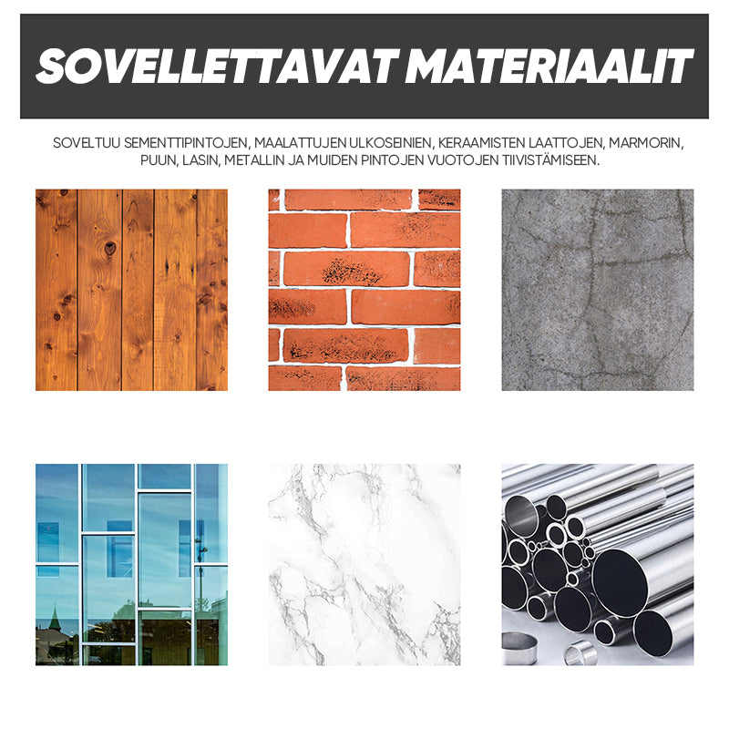Kirkas vedenpitävä laastari- ja tiivisteneste