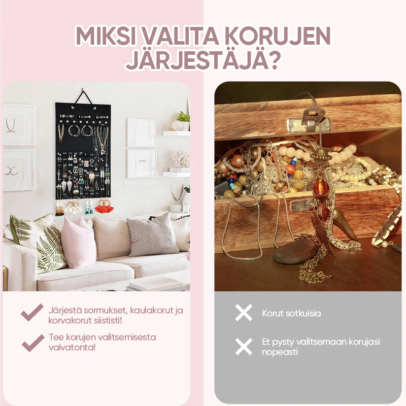 Ripustettava korujärjestäjä