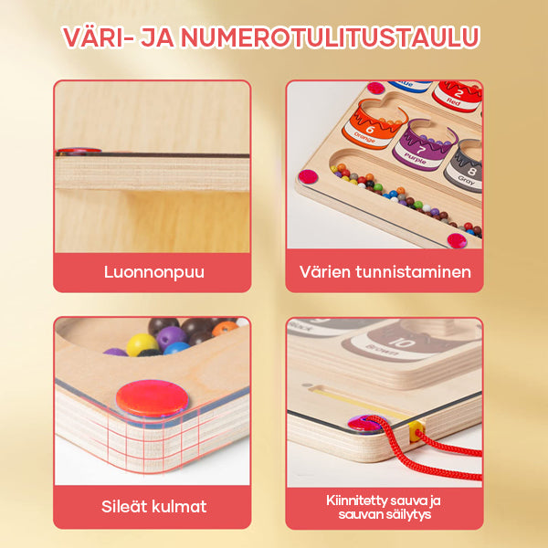 Magneettinen väri- ja numerolabyrintti