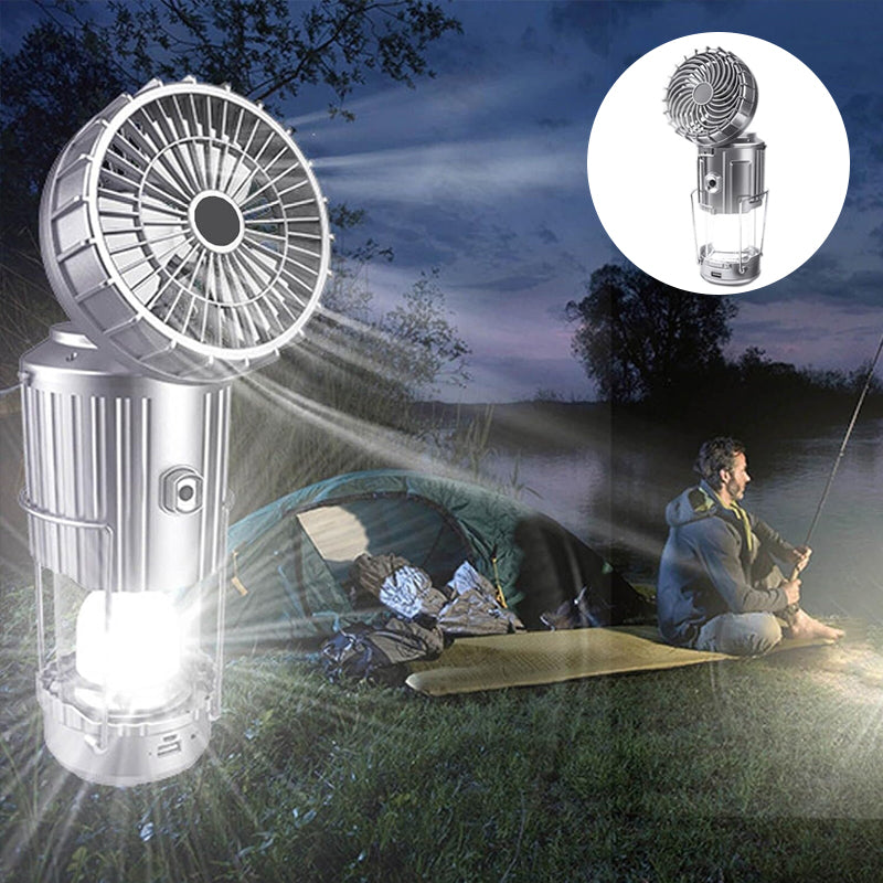 6-in-1 kannettava aurinkokäyttöinen LED- retkilamppu