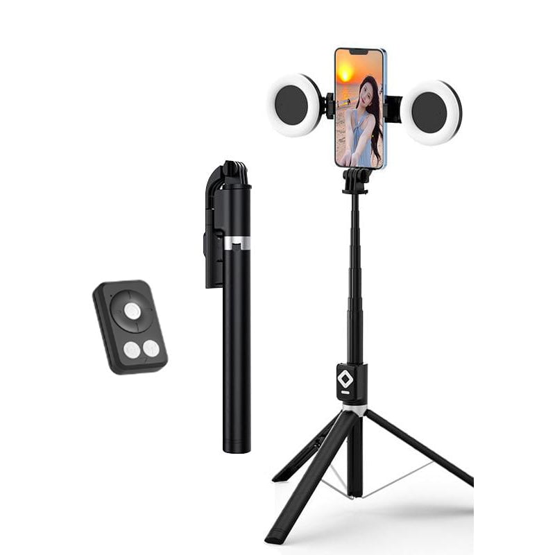 6-in-1 Selfie-tikku Täytevalolla