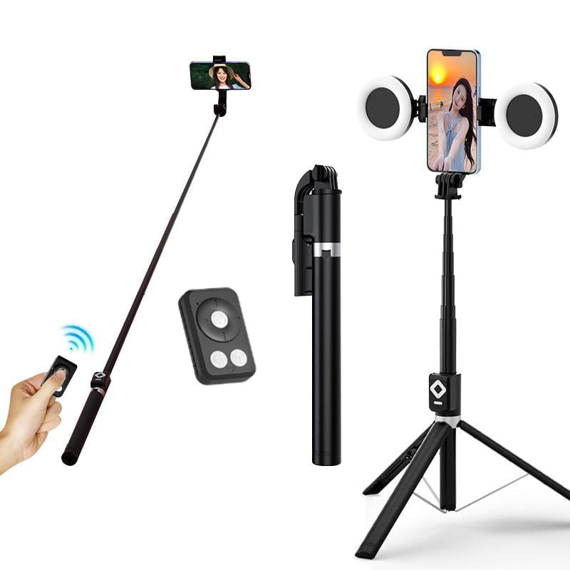 6-in-1 Selfie-tikku Täytevalolla