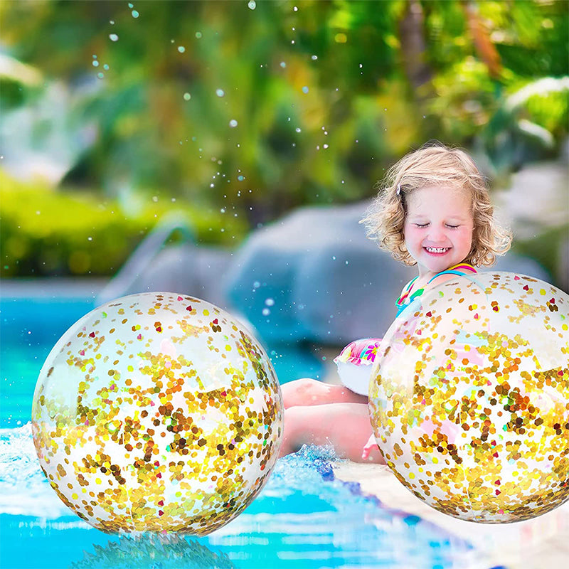 Puhallettava Glitter  Konfetti Rantapallo