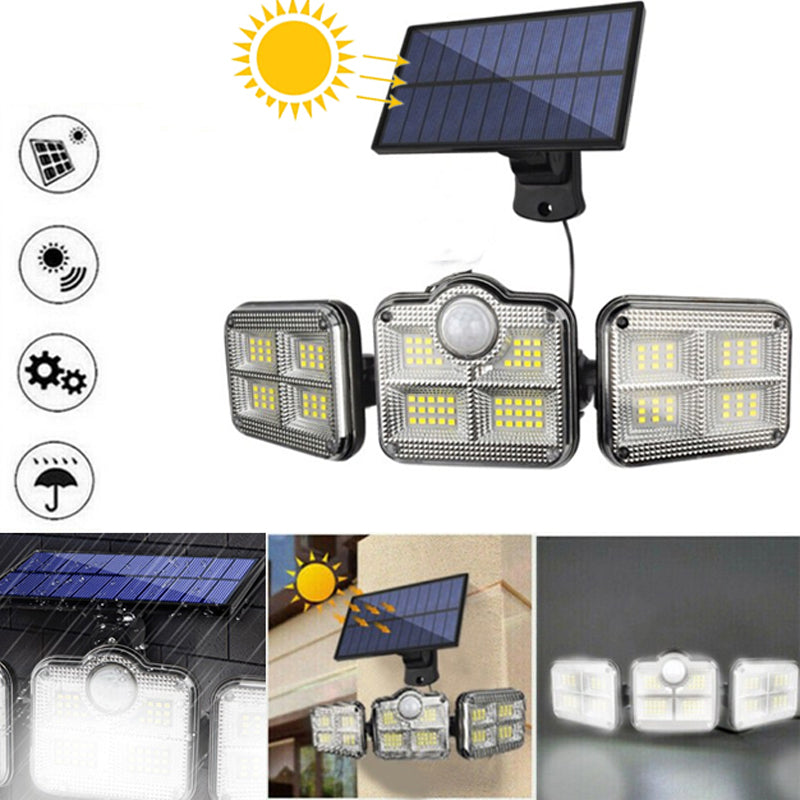Kolminkertainen aurinkoenergialla toimiva LED-seinävalo