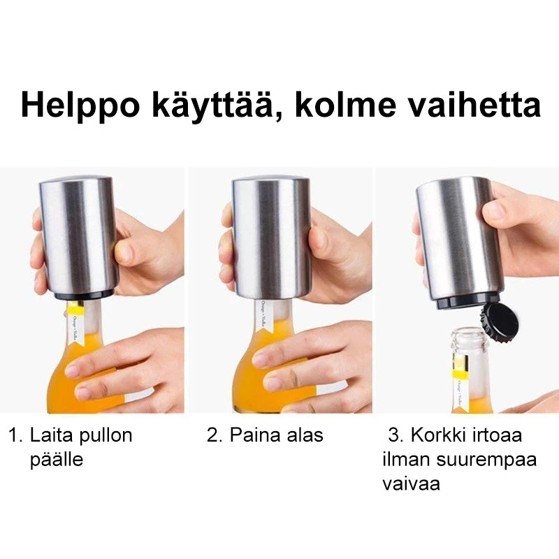Automaattinen magneetti-pullonkorkinavaaja