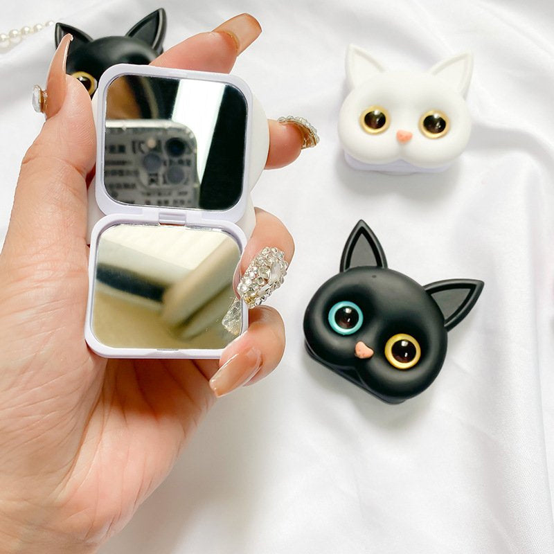 3D Söpö kissa puhelinpidike minipeilillä