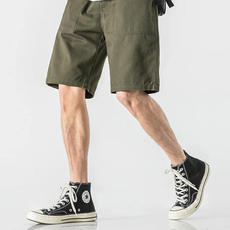 Miesten kevyet puuvillaiset cargo-shortsit