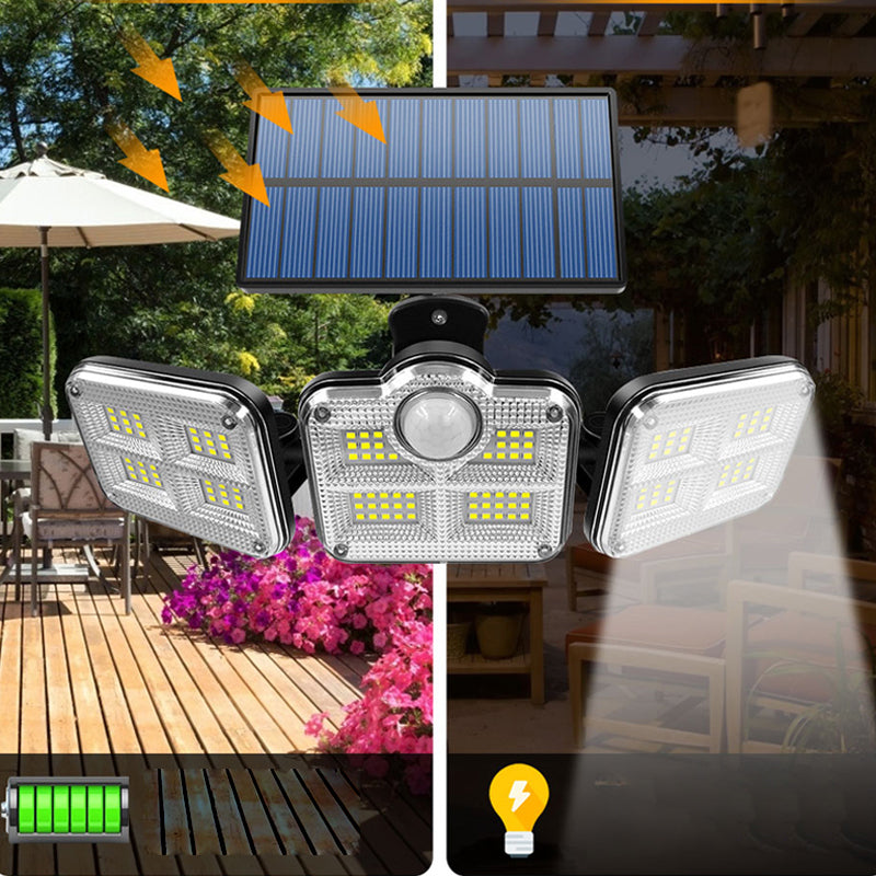 Kolminkertainen aurinkoenergialla toimiva LED-seinävalo