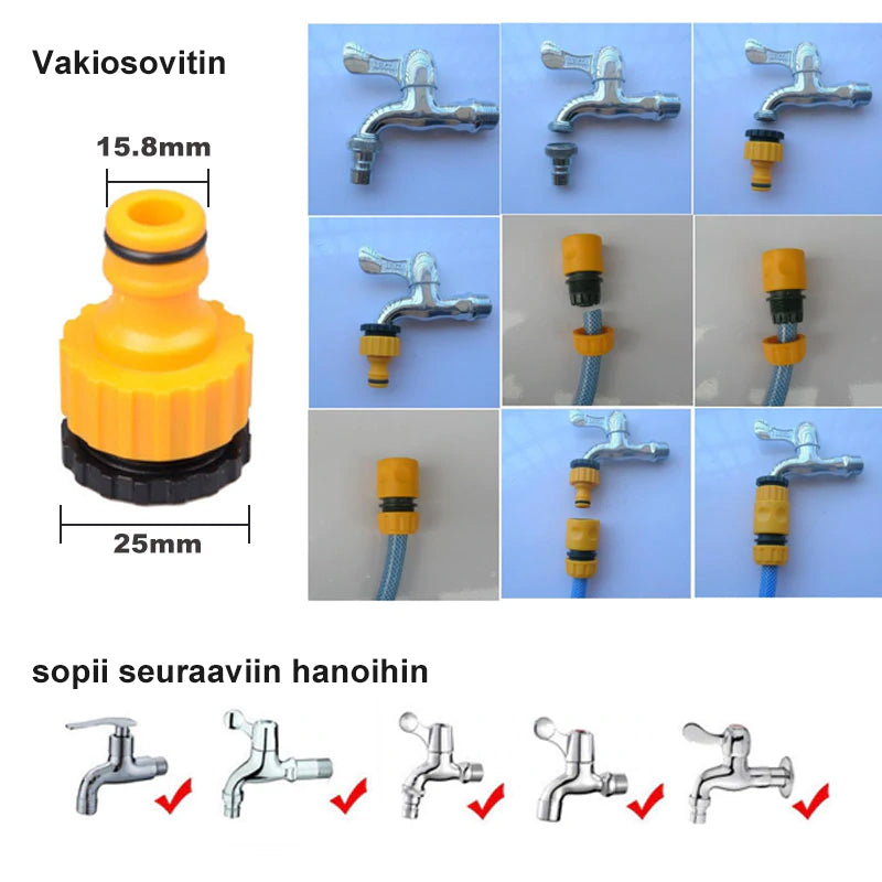 Monikäyttöinen letkusumutin suutin