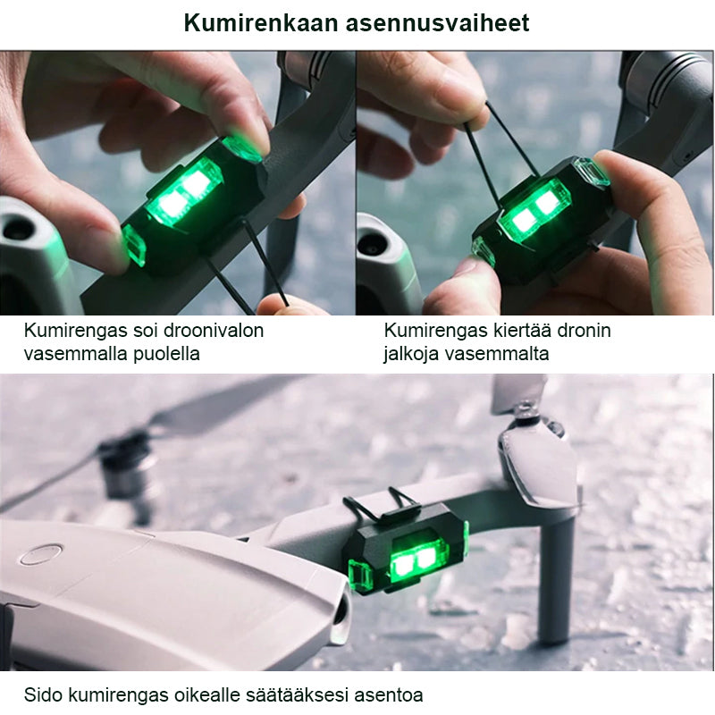4 Väriä LED Aircraft Strobe Valot & USB lataus