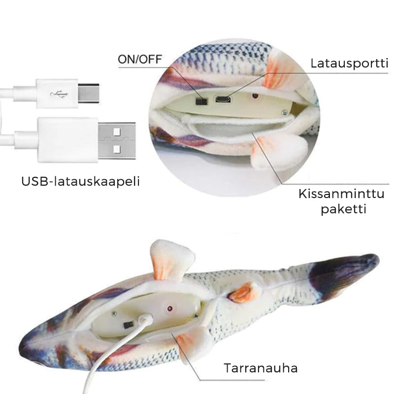 Simuloitu USB-lataus lemmikkikalalelu