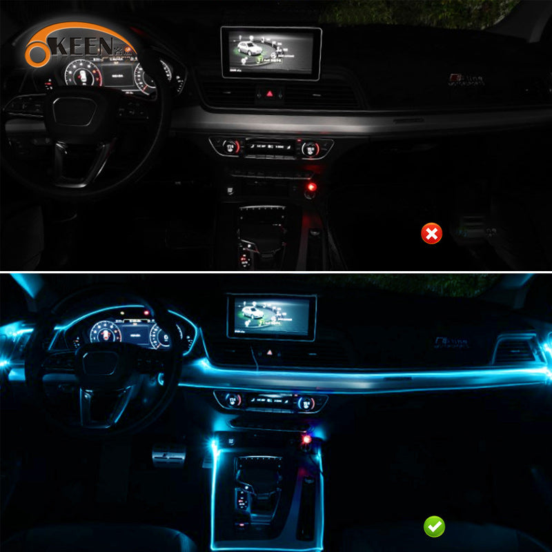 Kuituoptiset RGB-auton valot