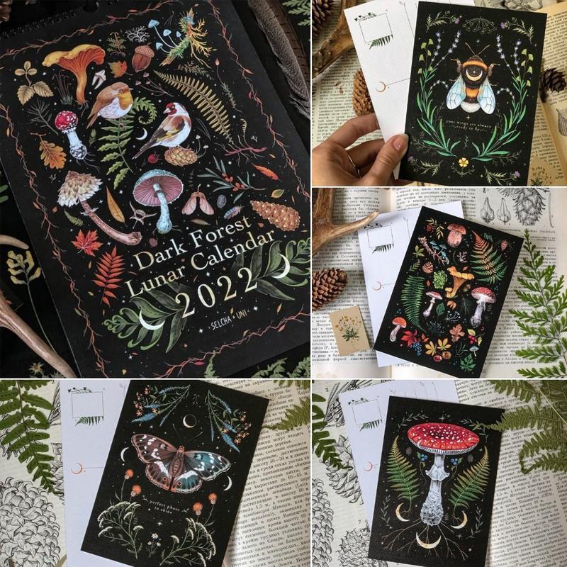 2022 kalenteri "Dark Forest Lunar Calendar"