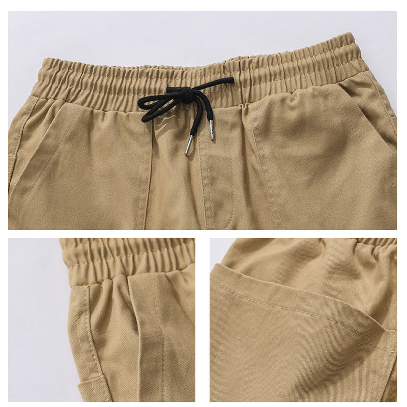 Miesten kevyet puuvillaiset cargo-shortsit