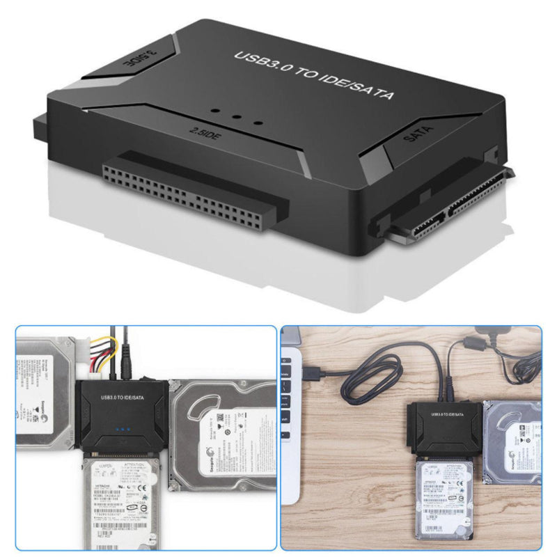 USB 3.0 ja IDE & SATA ulkoinen kiintolevy muunnin