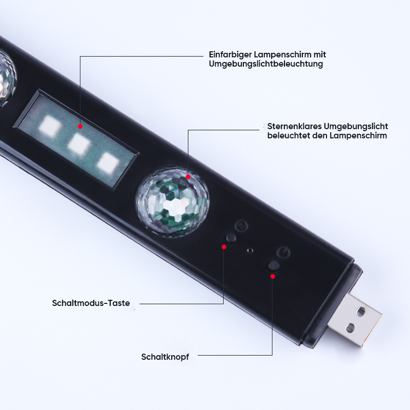 USB-ladattavat värikkäät LED-koristevalot