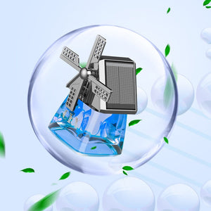 Aurinkoenergialla toimiva tuulimylly ilmanraikastin autoon