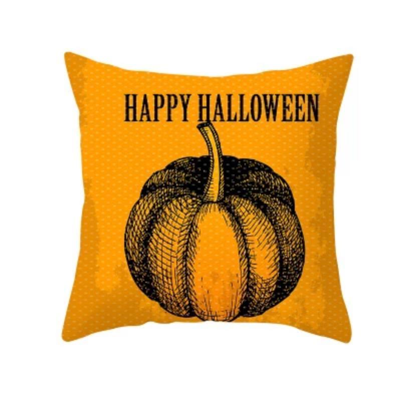 Halloween kurpitsa- koristeltu tyynynpäällinen