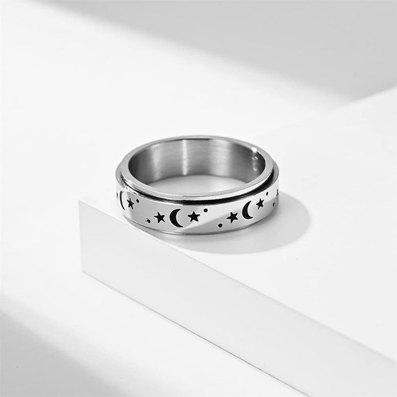 Unisex spinner sormus ruostumattomasta teräksestä
