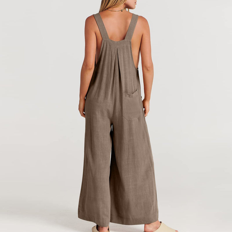 Naisten hihaton jumpsuit
