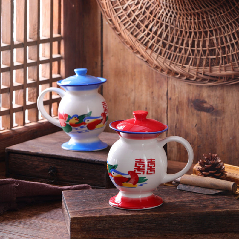 Perinteinen kiinalainen keraaminen kahvi- & teekannu