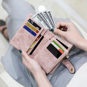 Naisten kolmiosainen lompakko, 8 väriä