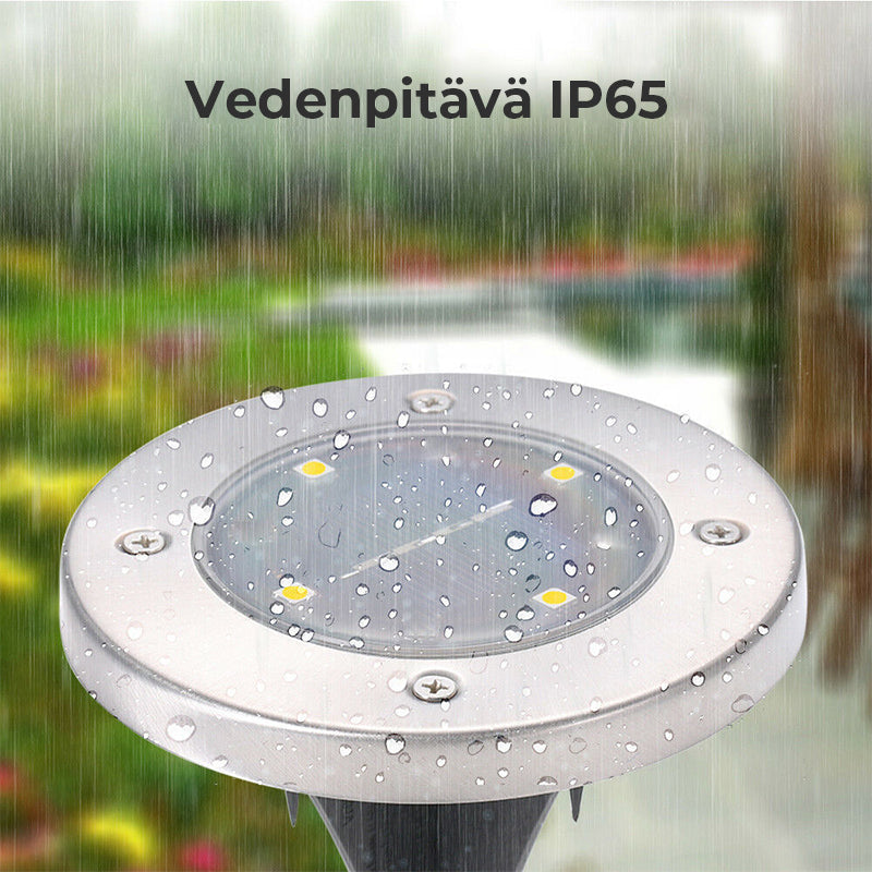 LED- aurinkoenergialla toimivat polkuvalot