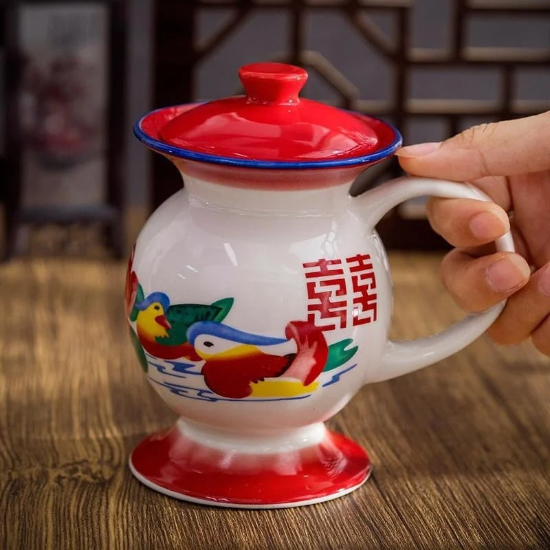 Perinteinen kiinalainen keraaminen kahvi- & teekannu